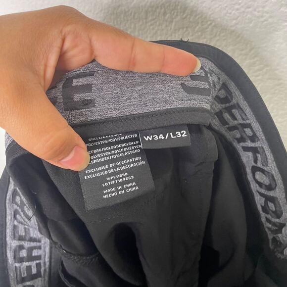 32 Degrees Mens Pants Size 34 Performance Black Straight Leg Casual Wear 34x32 - Picture 3 of 13